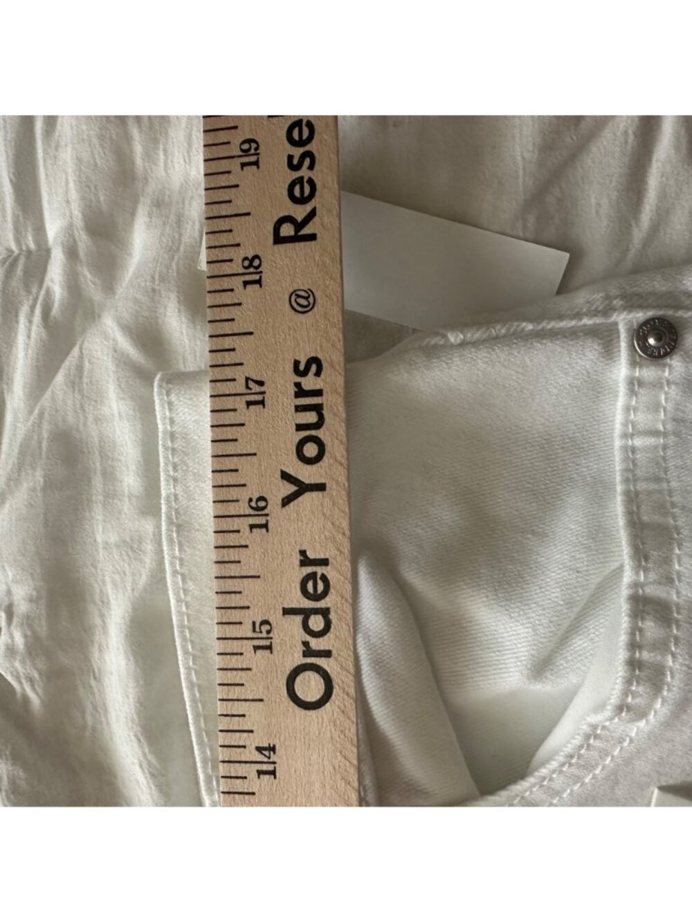 NWT Gloria Vanderbilt Womens Amanda Capri Pants White SZ14 Coastal Travel Resort - Picture 10 of 13